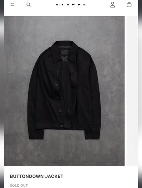 Stampd Black Lightweight Buttondown Jacket